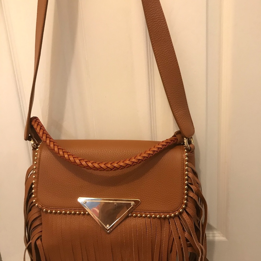 Rare  Sara Battaglia Amber Calf Skin Handbag  Bag